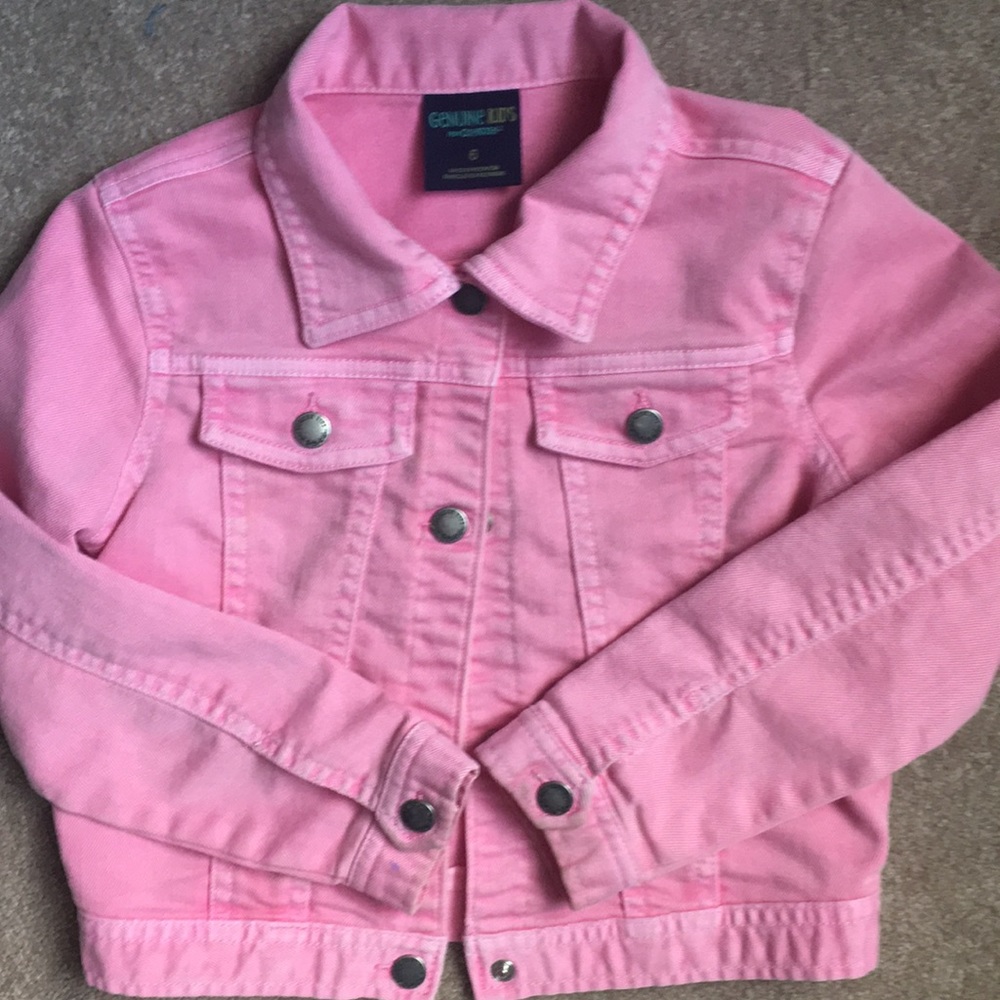 Genuine Kids OshKosh pink denim jacket size 6